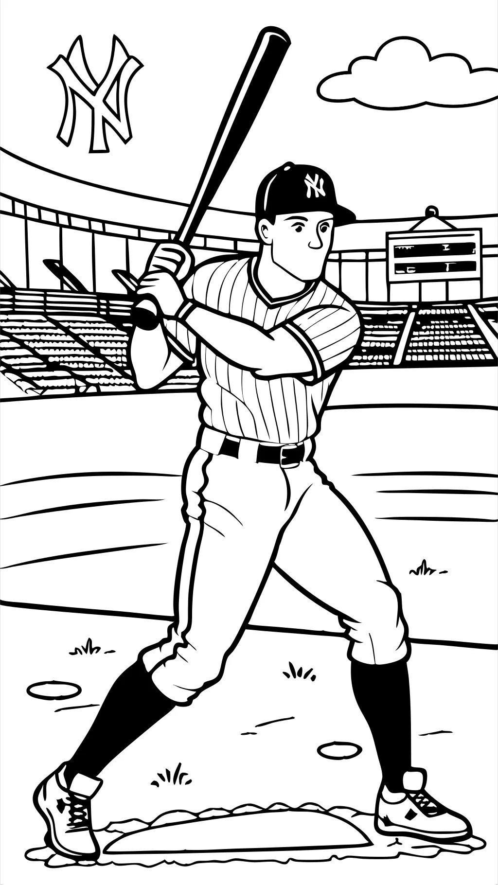 drawing aaron judge coloring page